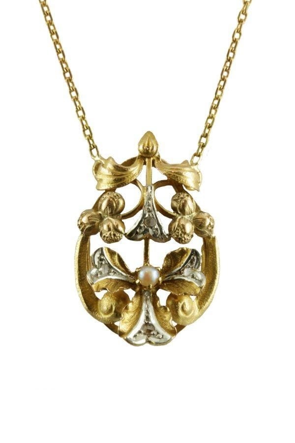 Art Nouveau necklace - . Görsel