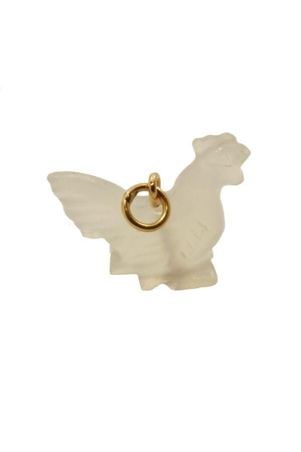 Vietnamese rooster pendant in quartz - . Görsel