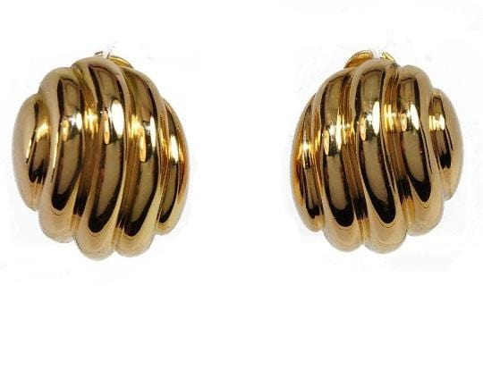 Yellow gold earrings Cartier - . Görsel