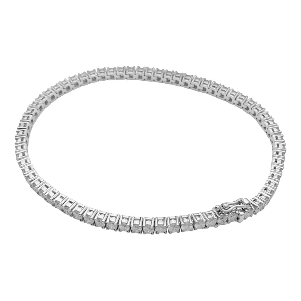 Line bracelet in white gold, diamonds. - . Görsel