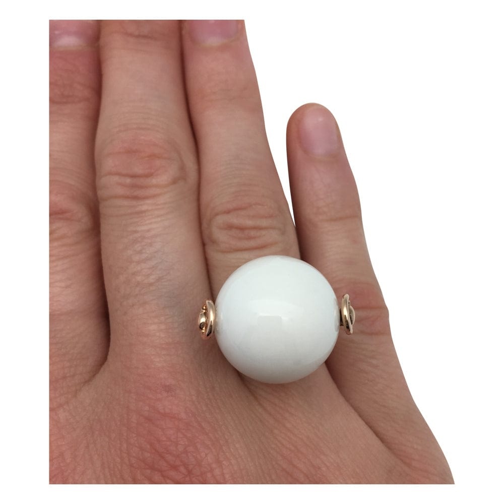 Hermès ring in pink gold and cacholong. - . Görsel