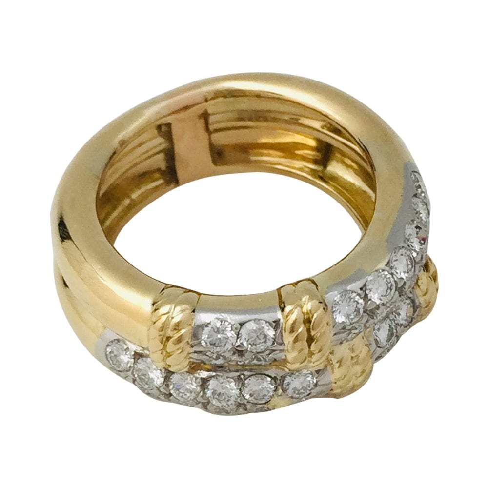 Ring Fred “Isaure”, two tones of gold, diamonds. - . Görsel