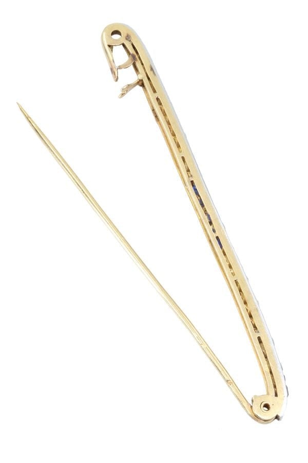 Art-deco brooch Sapphires and diamonds - . Görsel