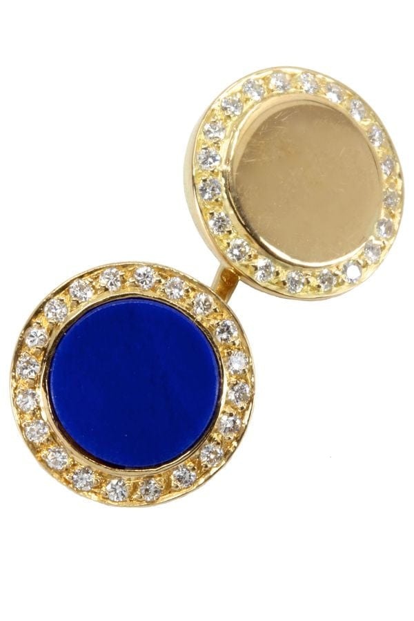 Lapis lazuli and diamond cufflinks - . Görsel