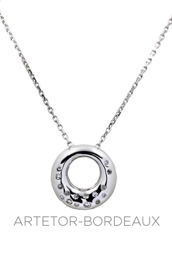 Modern diamond necklace - . Görsel