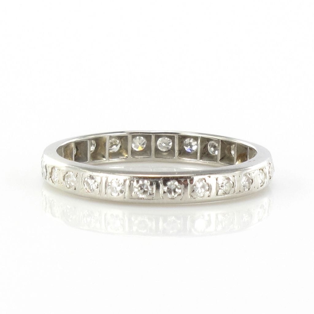 Wedding ring platinum diamonds - . Görsel