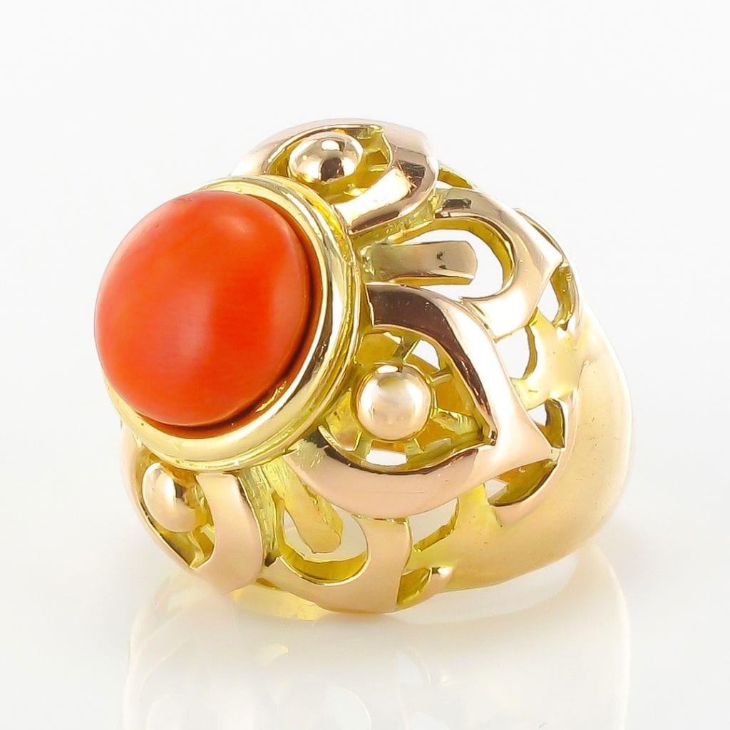 Coral Dome Ring - . Görsel