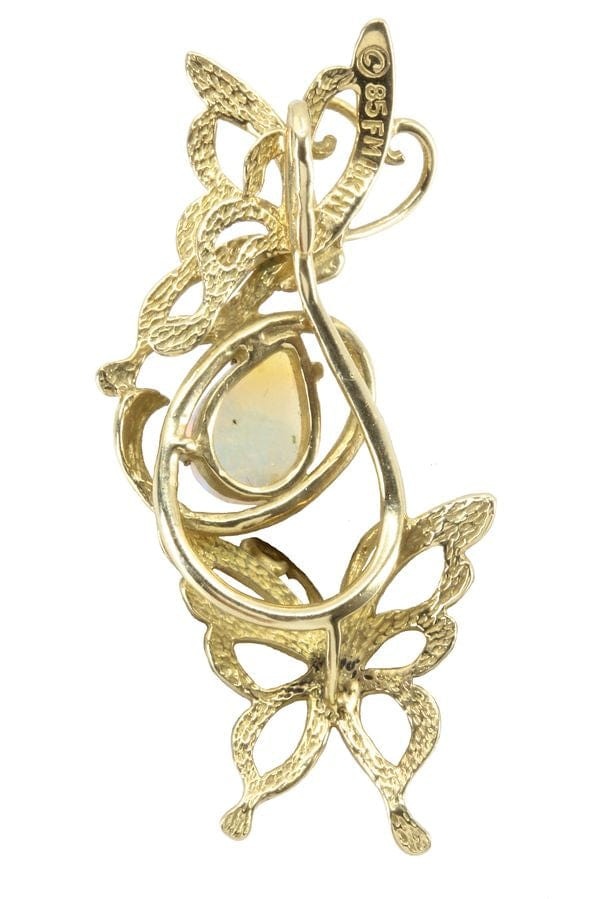 Opal butterfly pendant - . Görsel