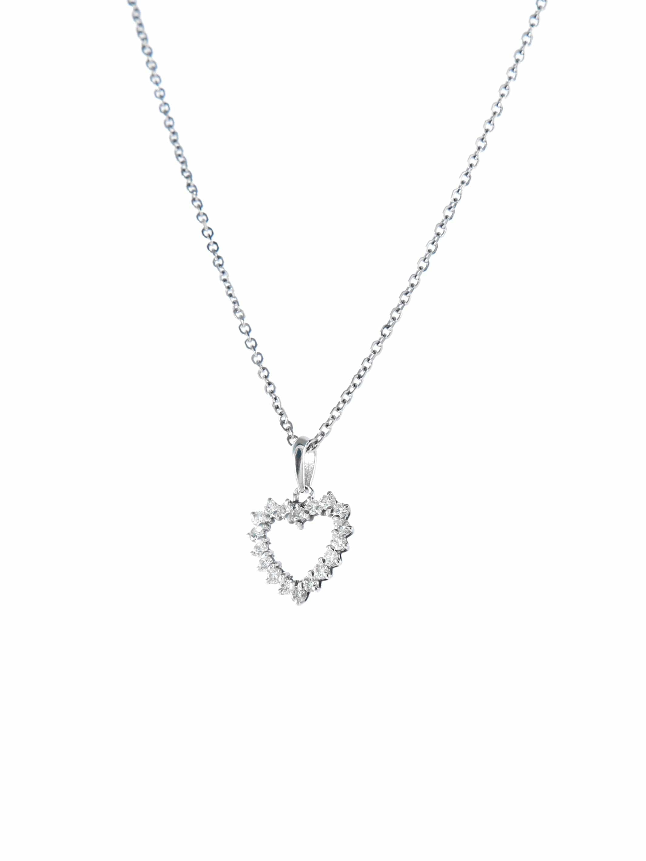COEUR necklace in white gold and diamonds