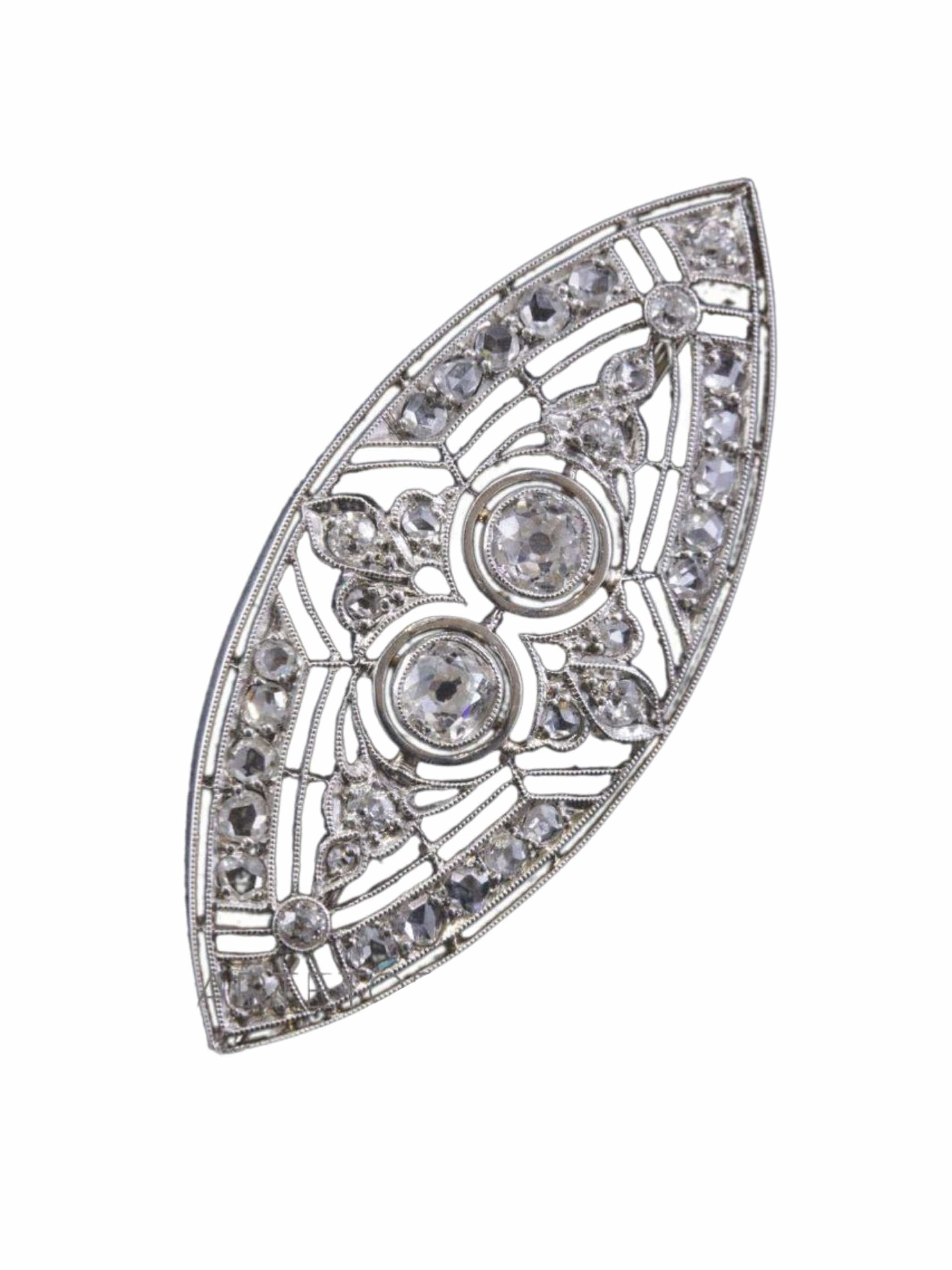 Diamond brooch Art Deco