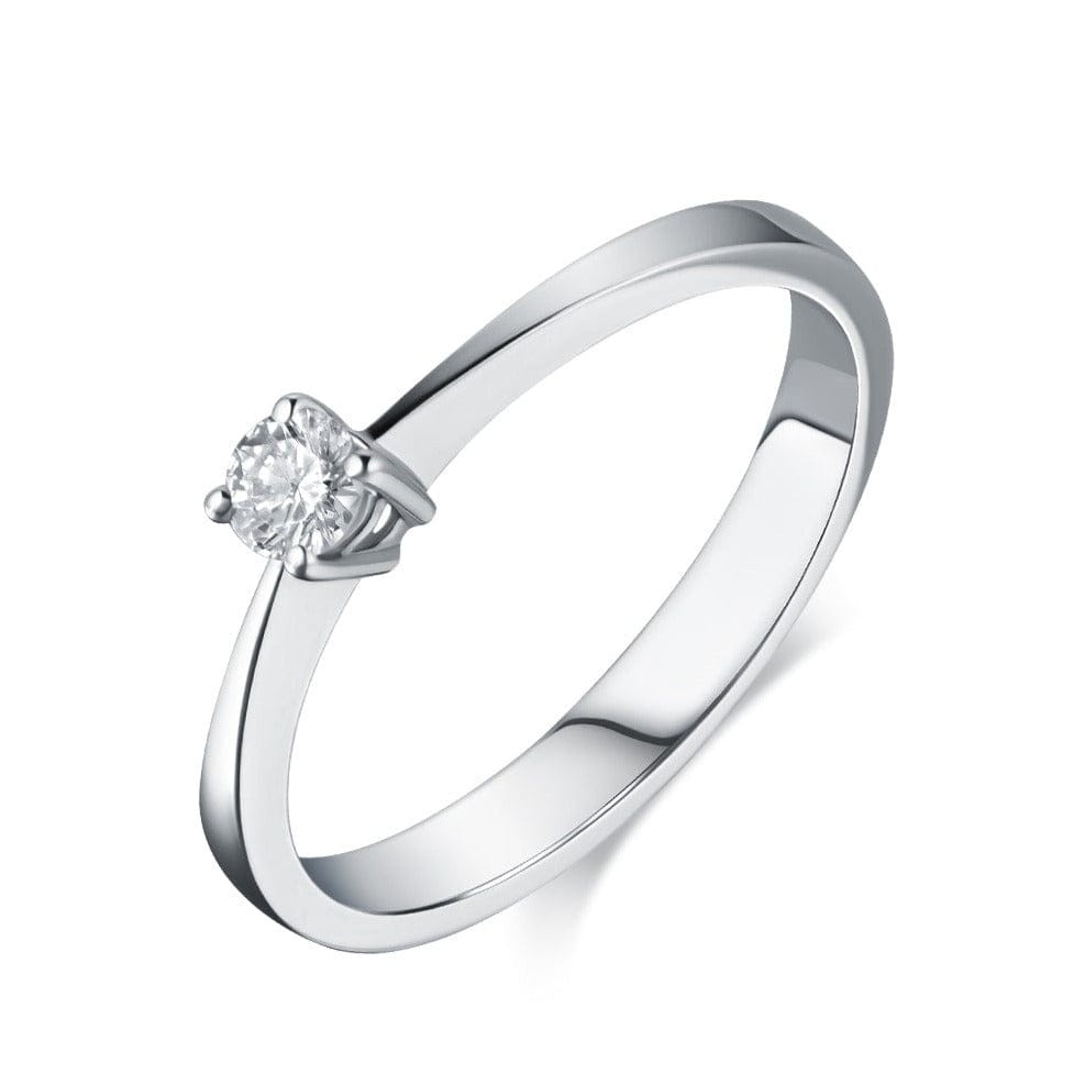 Diamond solitaire in white gold