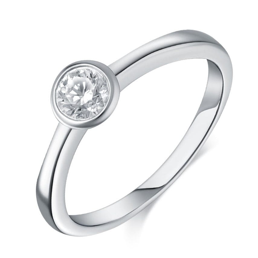 Diamond solitaire, white gold