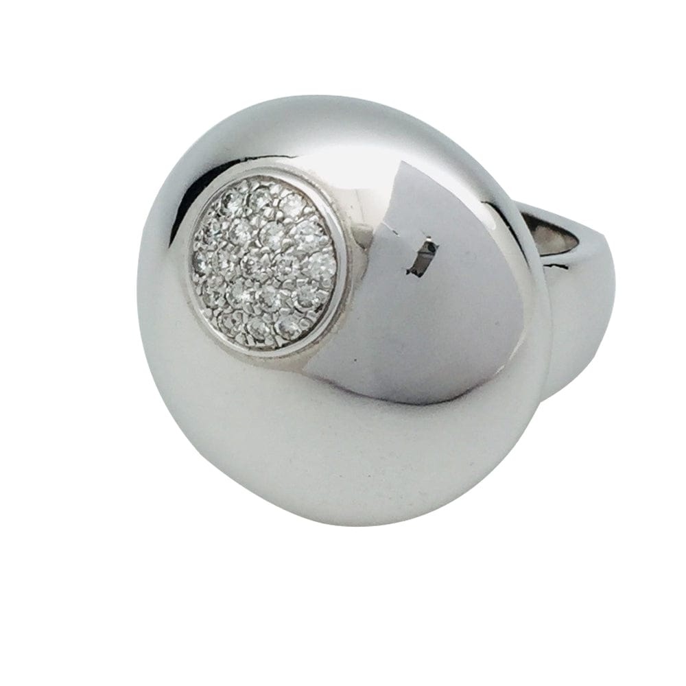 White gold and diamond ring.