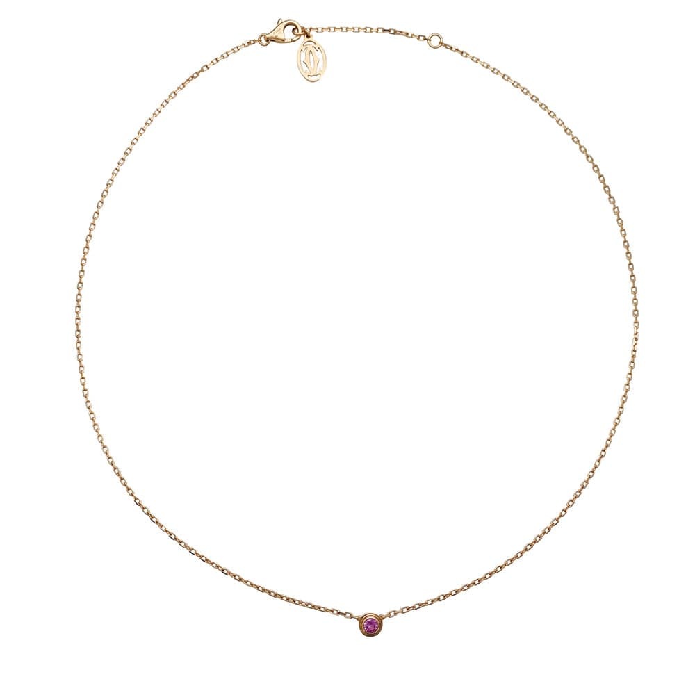Necklace Cartier “Saphirs Légers” in pink gold and pink sapphire.