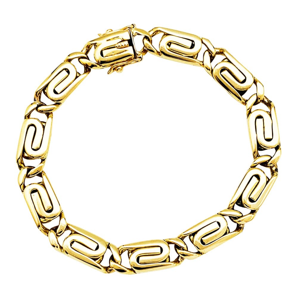 Flexible bracelet in yellow gold.