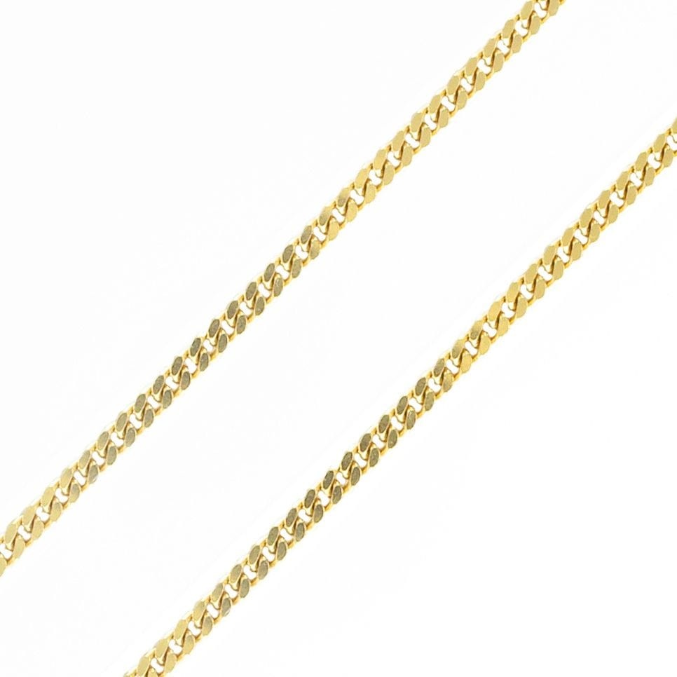 Filed curb gold chain