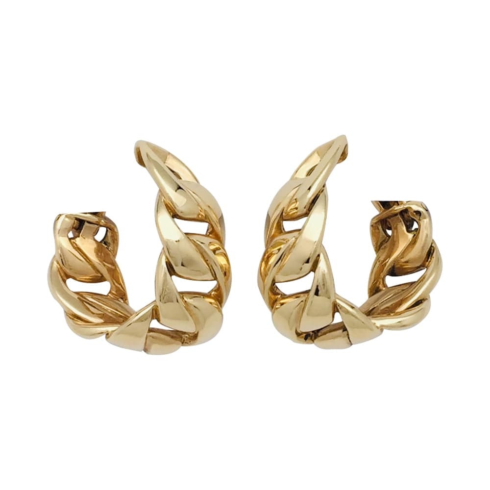 Earrings Cartier “Bergame” model in yellow gold.