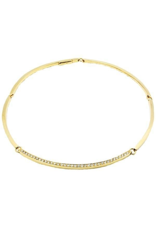 Semi-rigid diamond necklace