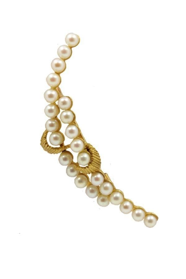 50s pearl brooch