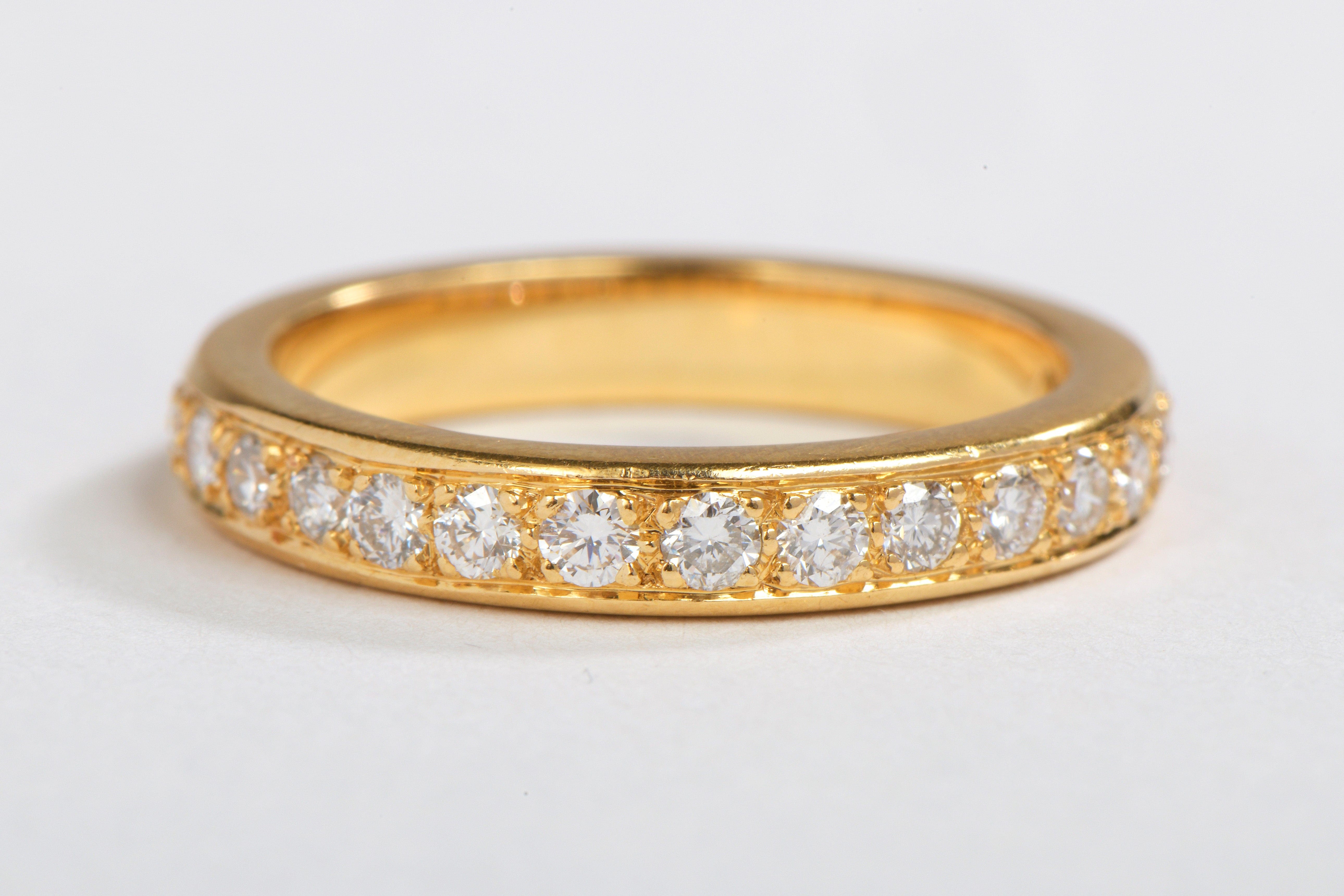 Yellow Gold Diamond Alliance Ring
