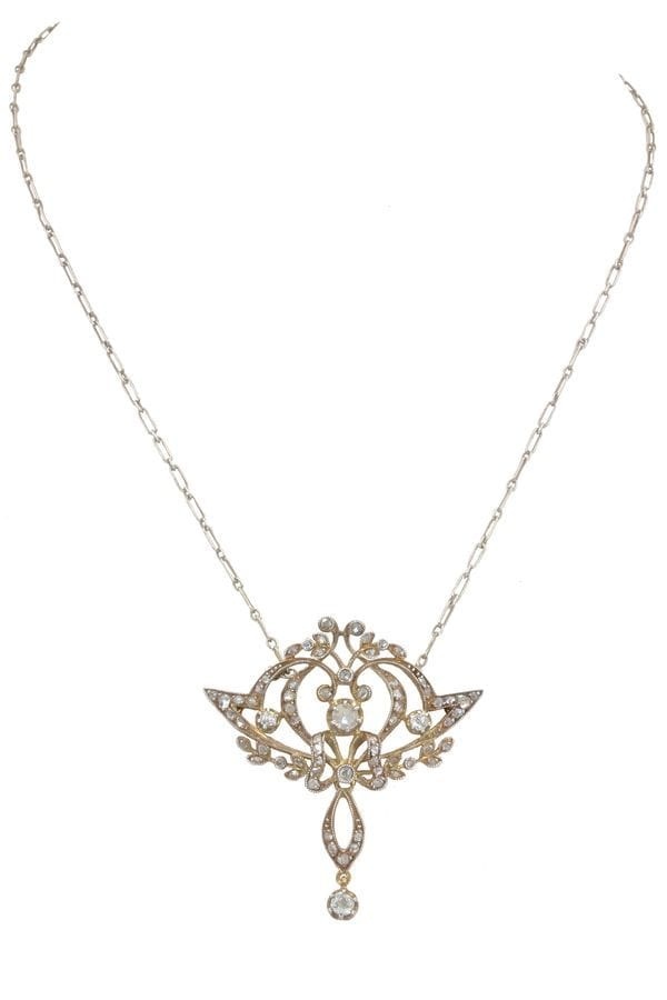 ART-NOUVEAU DIAMOND NECKLACE