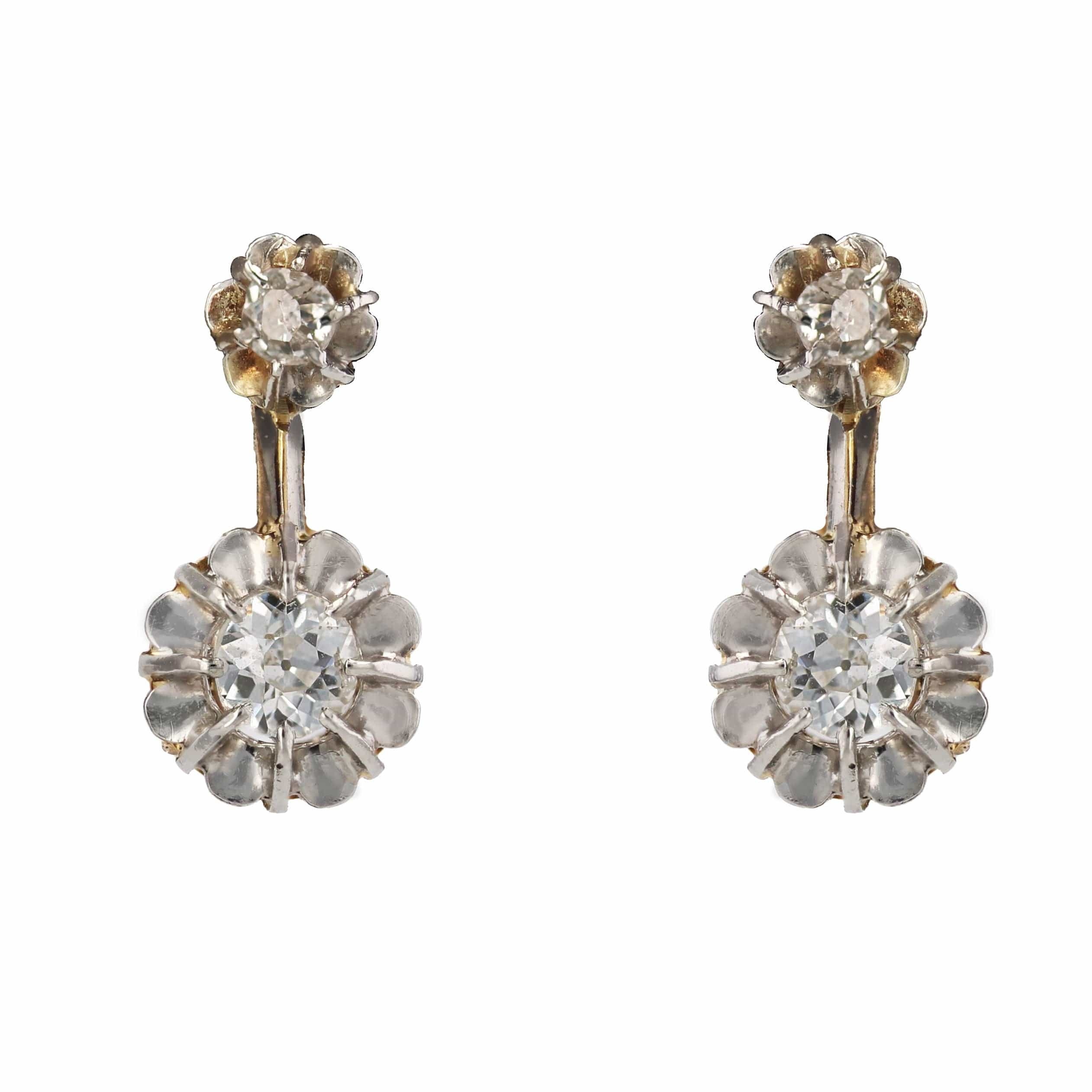 Old trembling diamond earrings