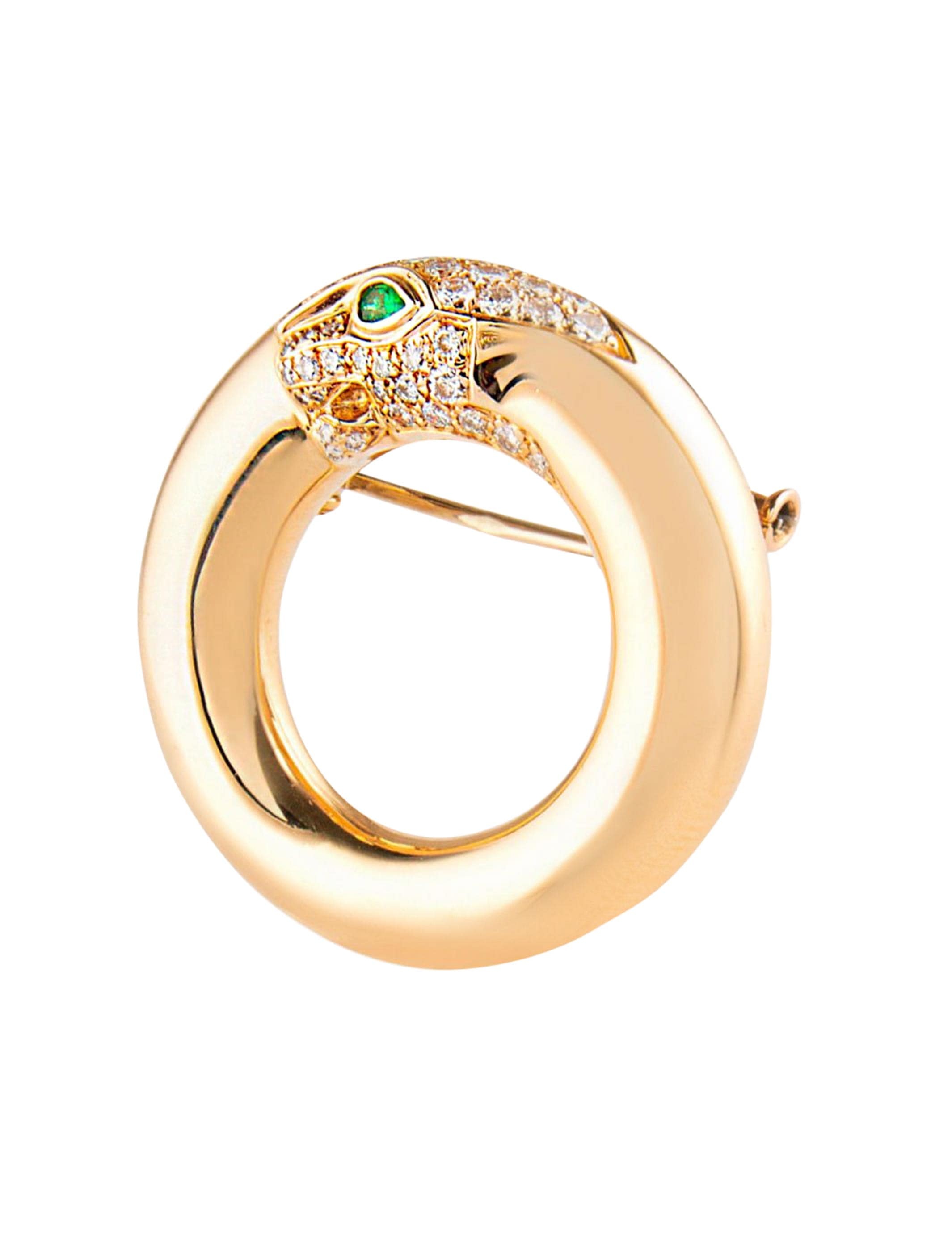 Cartier - Pin Panthère, yellow gold, diamonds and emeralds