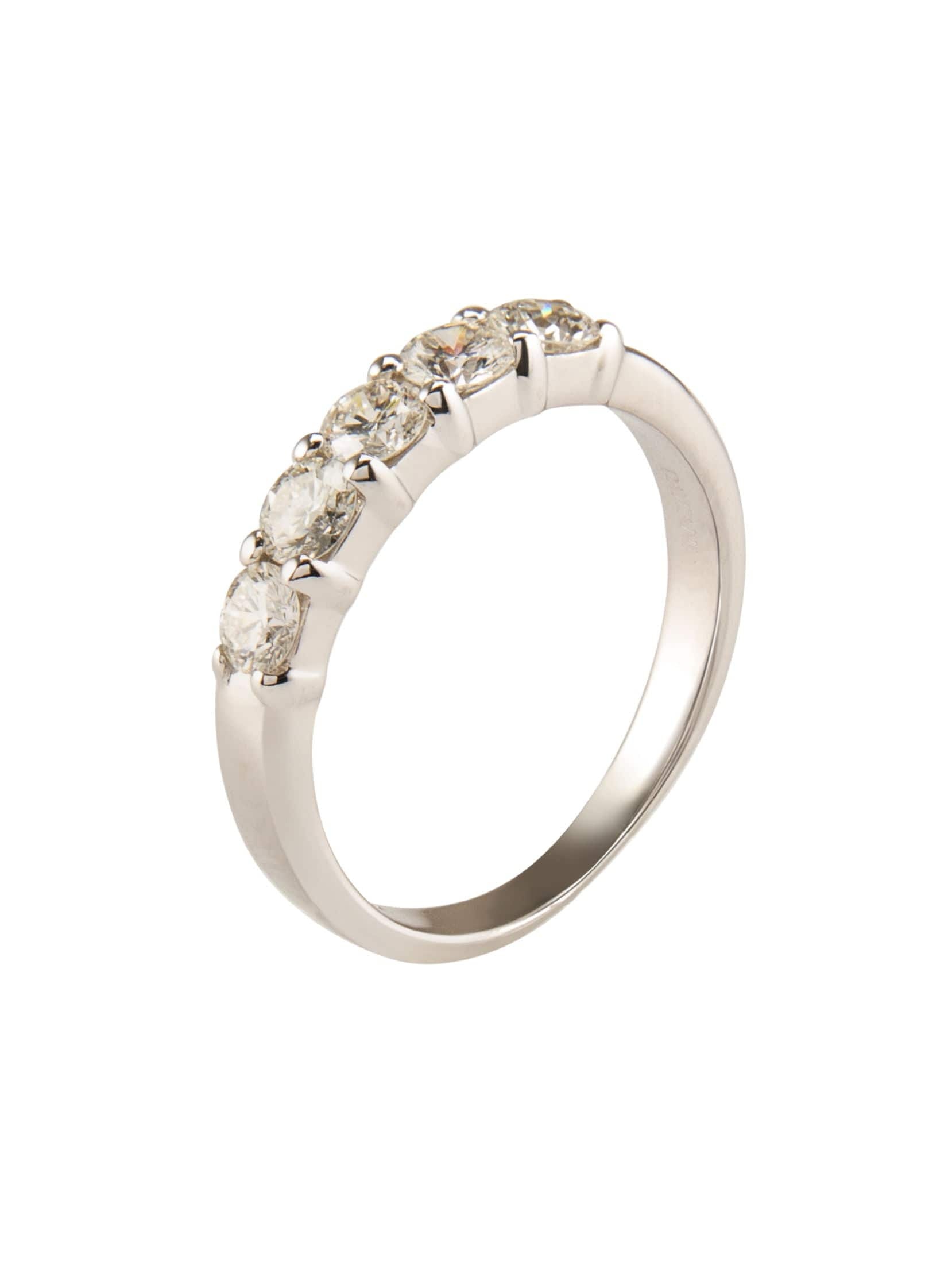 Damiani - White Gold 5 Diamond Ring