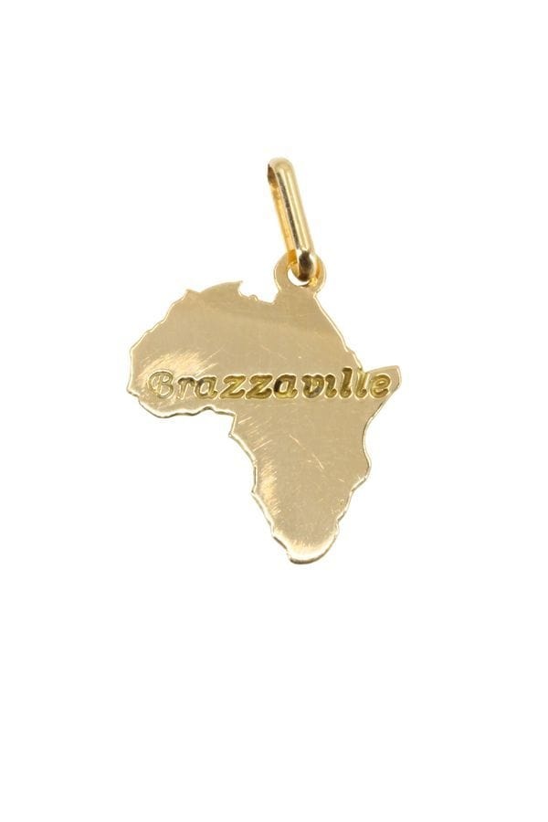 BRAZZAVILLE MAP OF AFRICA PENDANT