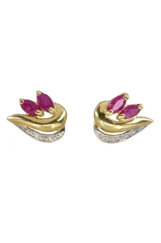 MODERN RUBY EARRINGS