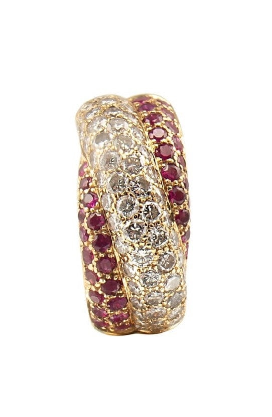 Ruby and Diamond Ring in yellow gold