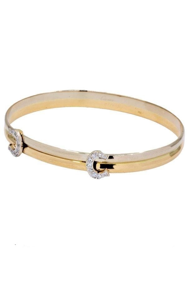 Double C Bracelet Cartier Yellow & White Gold