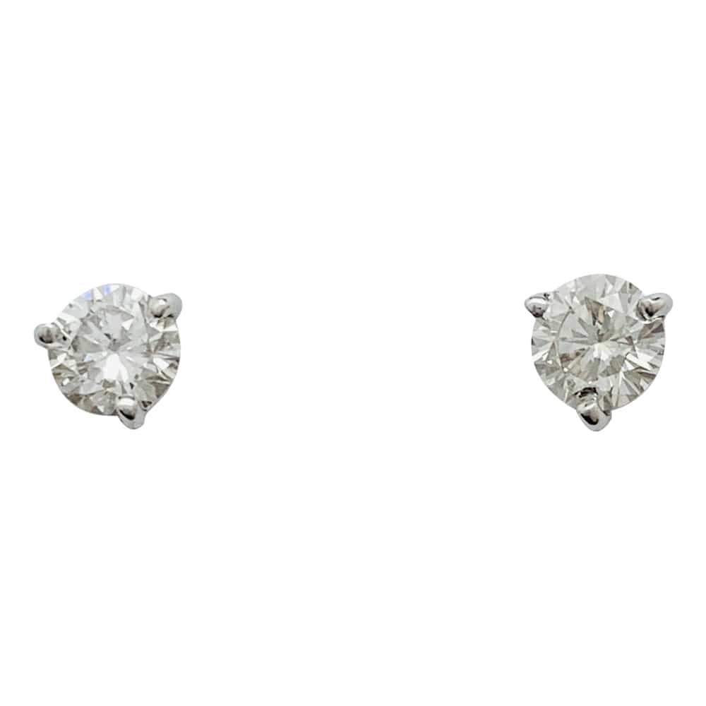 White gold earrings, diamonds.
