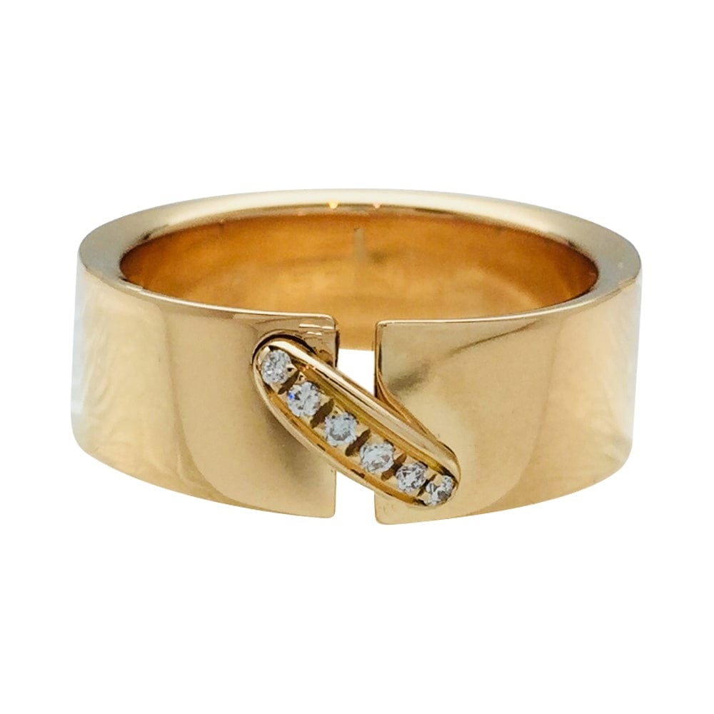 Ring Chaumet “Link”, yellow gold and diamonds.