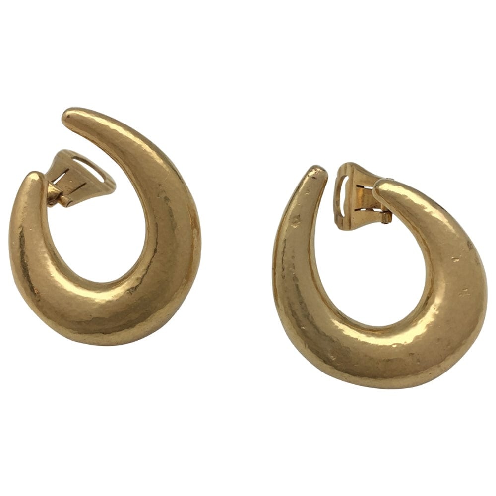 Pair of “creole” earrings Zolotas in yellow gold.