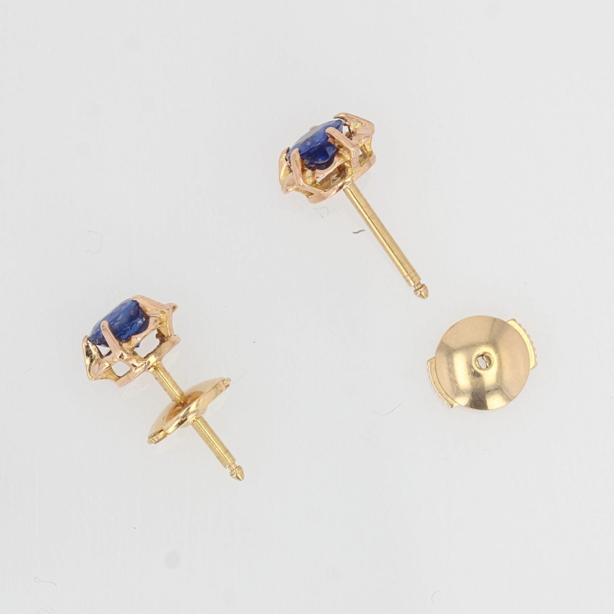 Vintage sapphire earrings - . Görsel