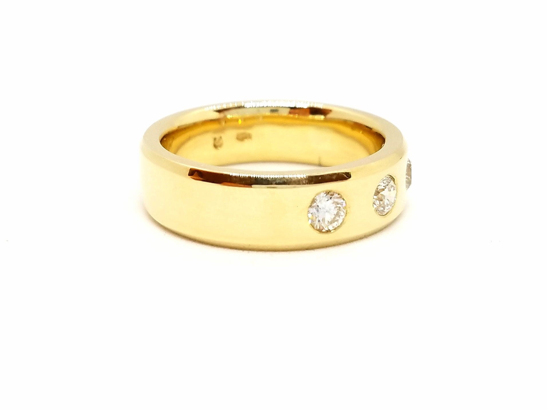 Yellow Gold Diamond Ring - . Görsel