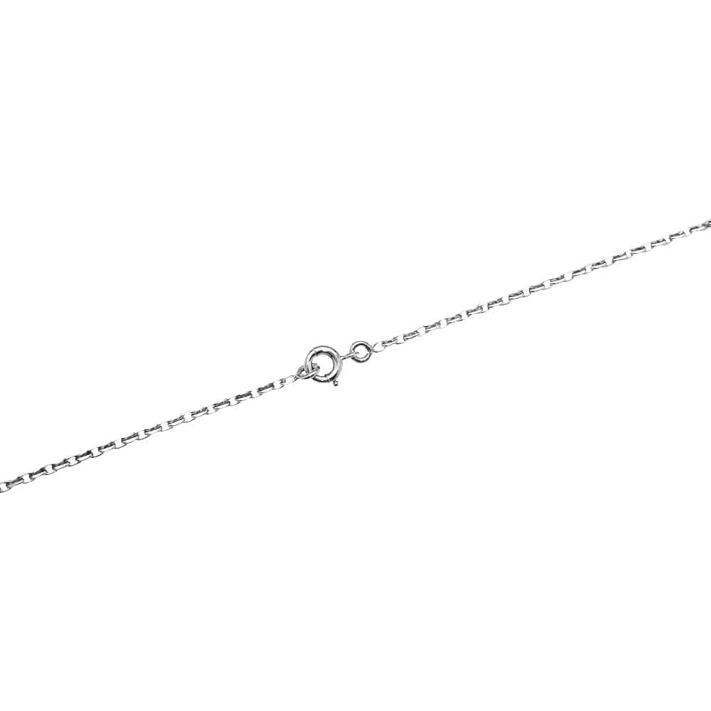 Cable link chain, white gold. - . Görsel
