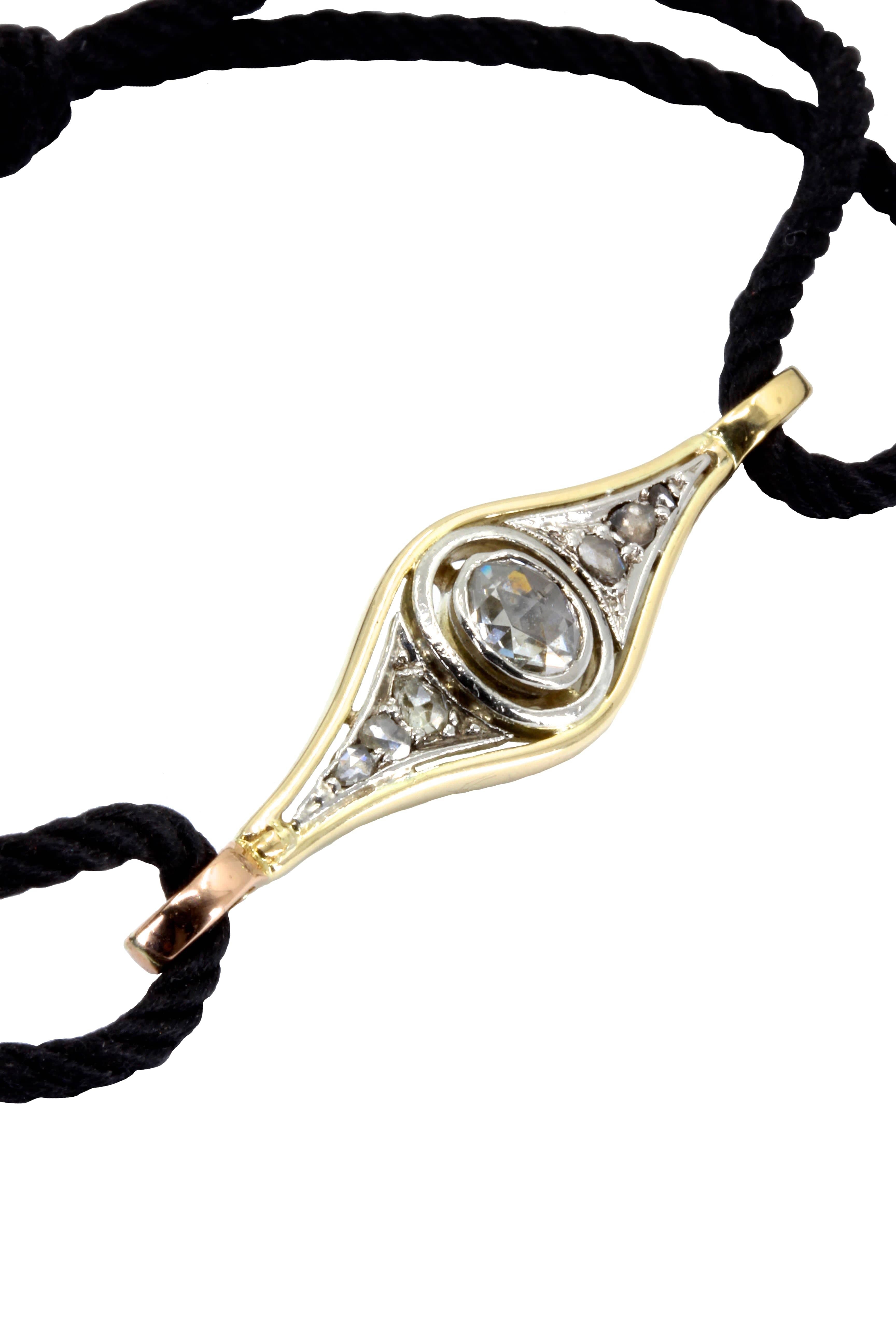 Diamond cord bracelet - . Görsel