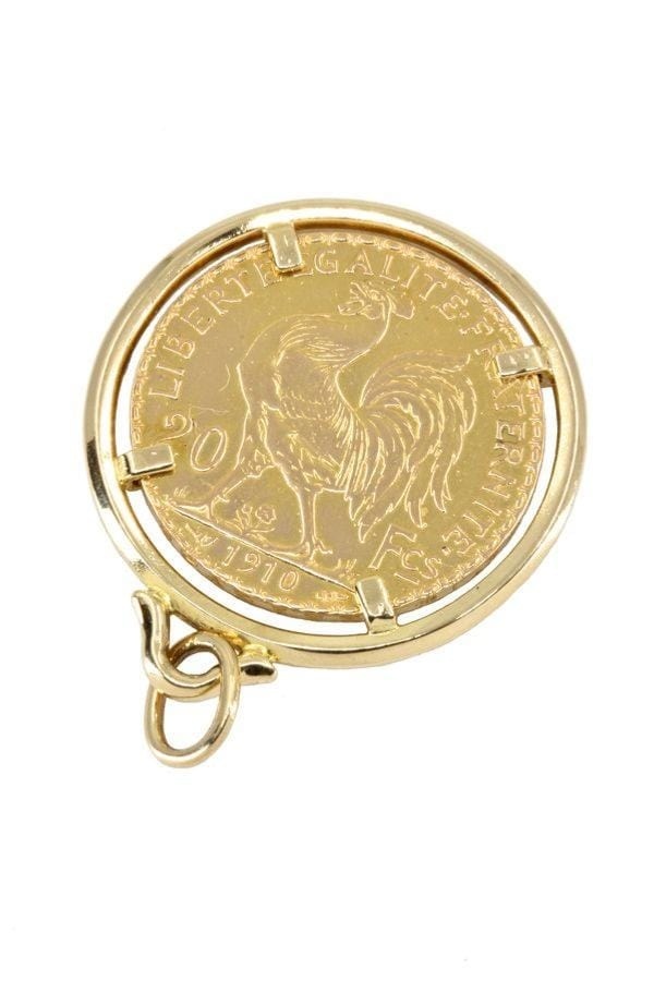 Marianne 20 franc coin pendant - . Görsel