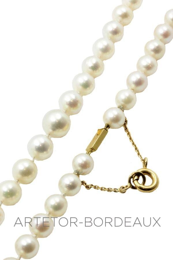 Cultured pearl necklace - . Görsel