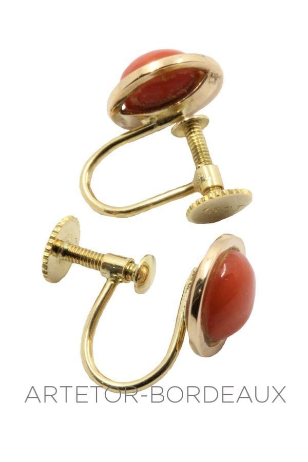 Coral earrings - . Görsel