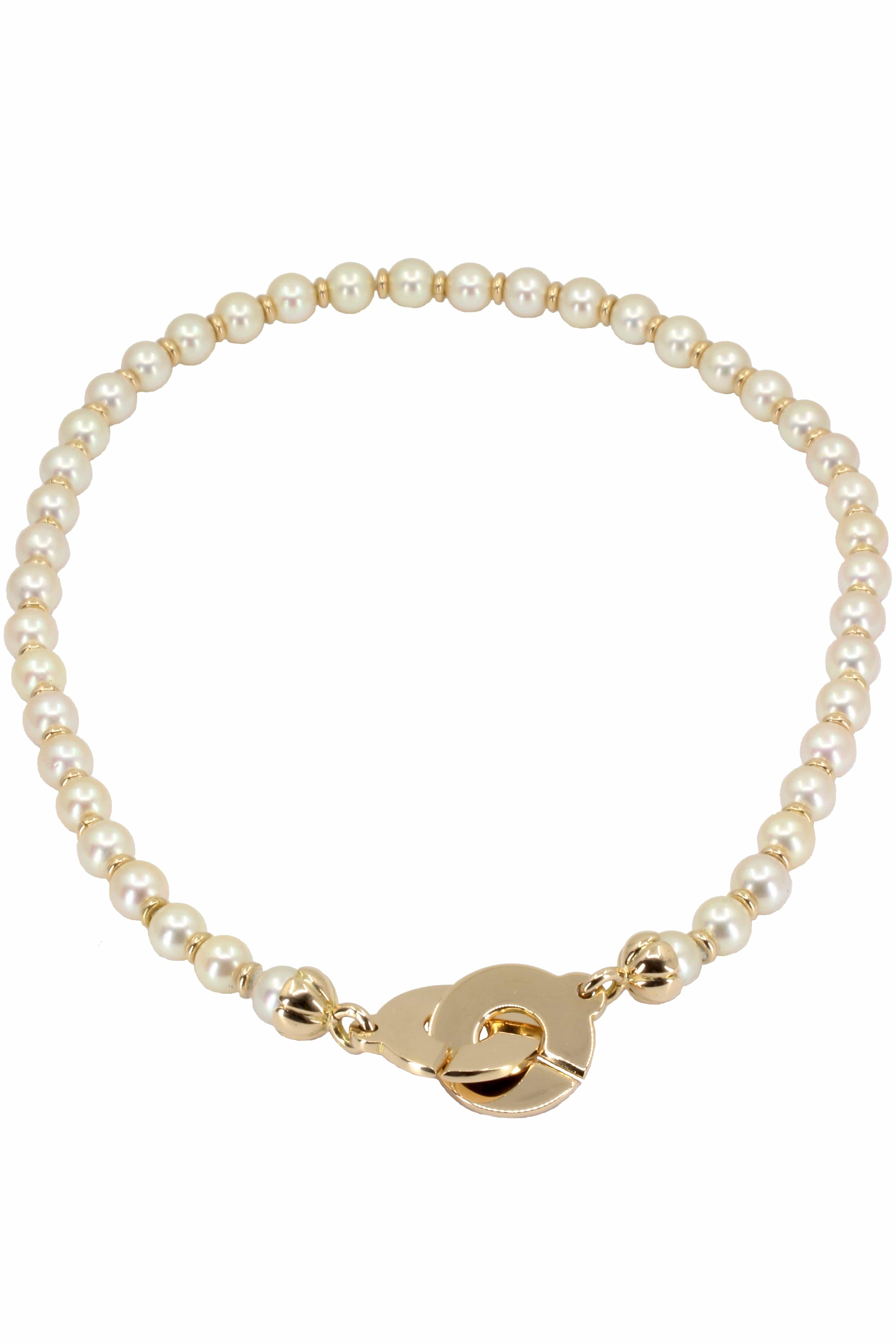 Pearl necklace with handcuff clasp - . Görsel