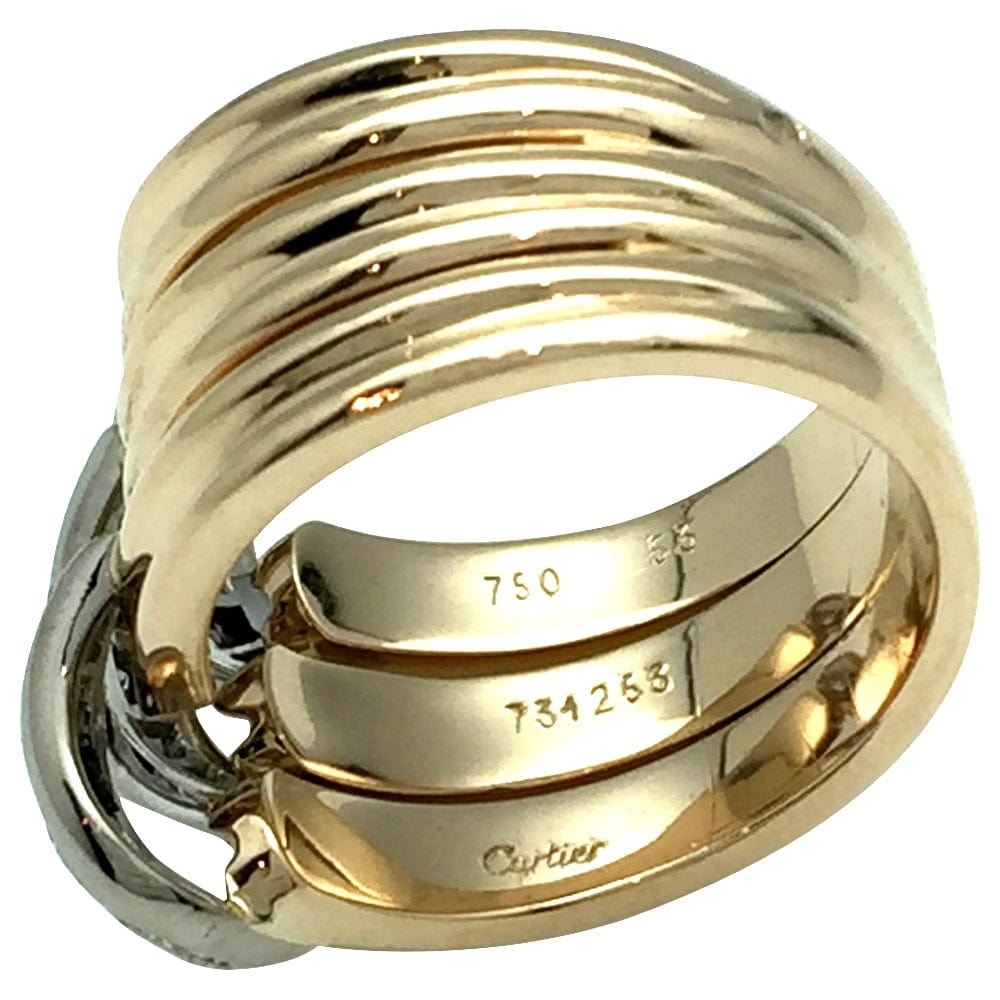 Ring Cartier “Trille” model in yellow and white gold, diamonds. - . Görsel