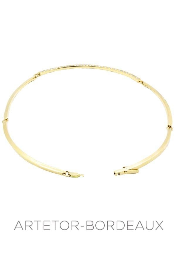 Semi-rigid diamond necklace - . Görsel