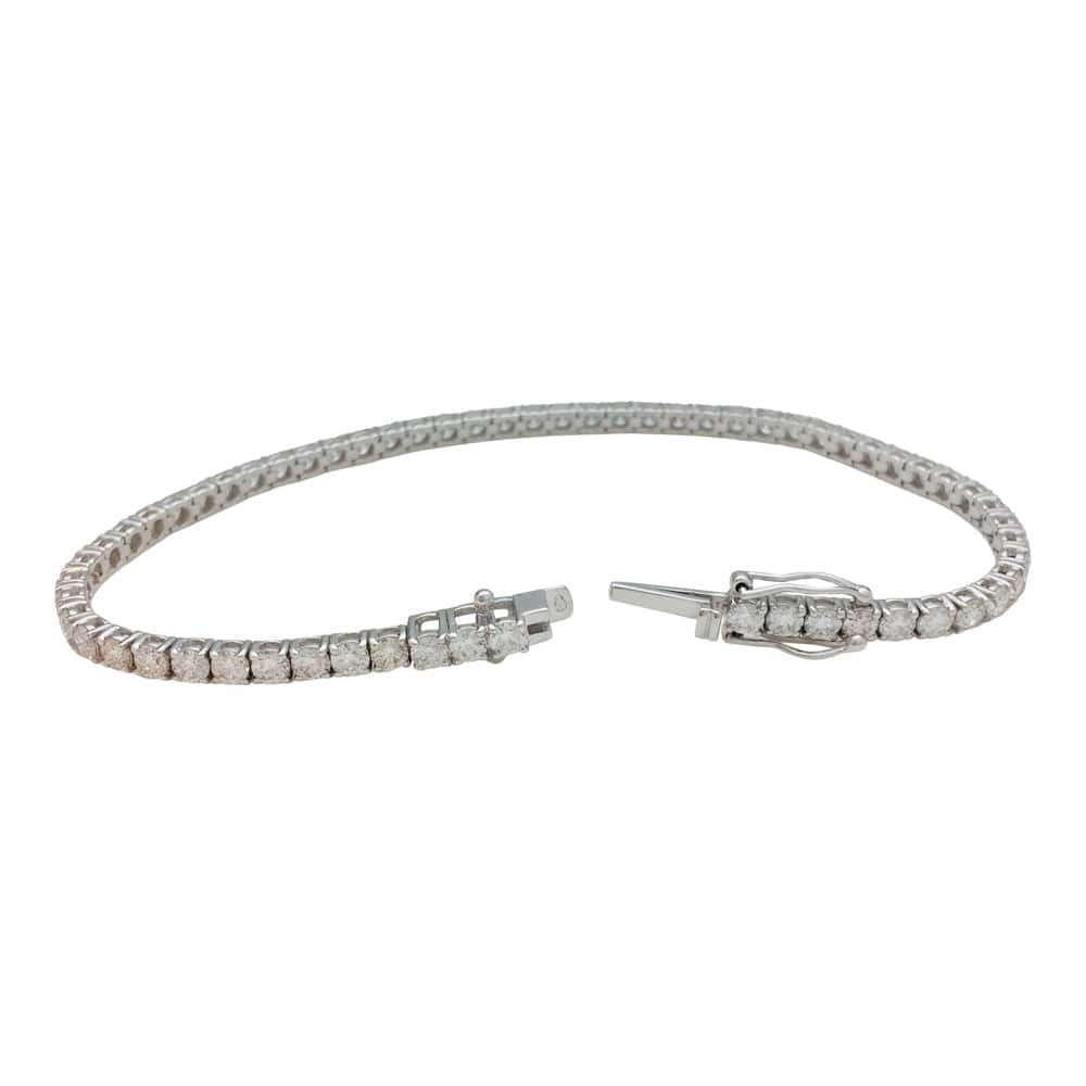 Line bracelet in white gold, 5 carats of diamonds. - . Görsel