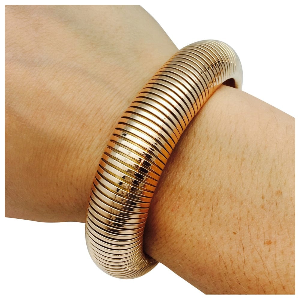 Spiro-Tube bracelet in yellow gold. - . Görsel