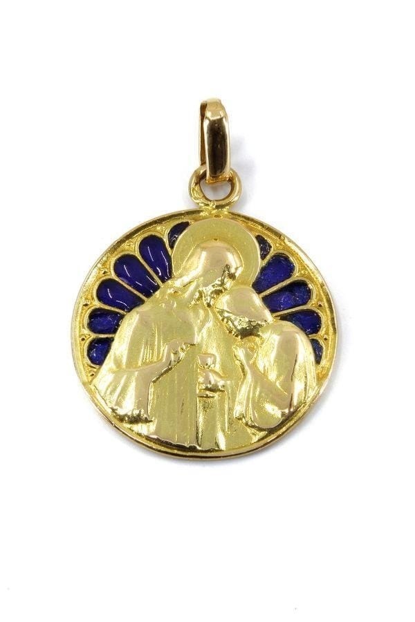 Enamel religious medal - . Görsel