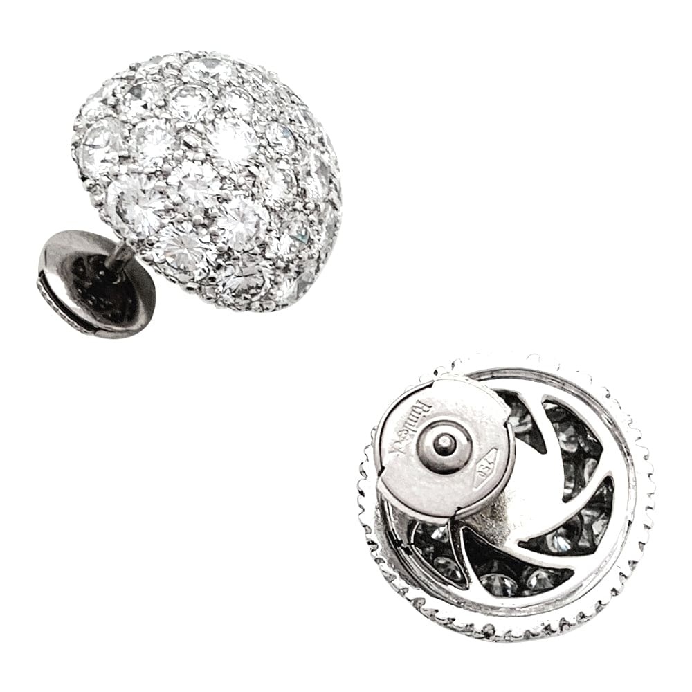 Half-sphere earrings in white gold and diamonds. - . Görsel