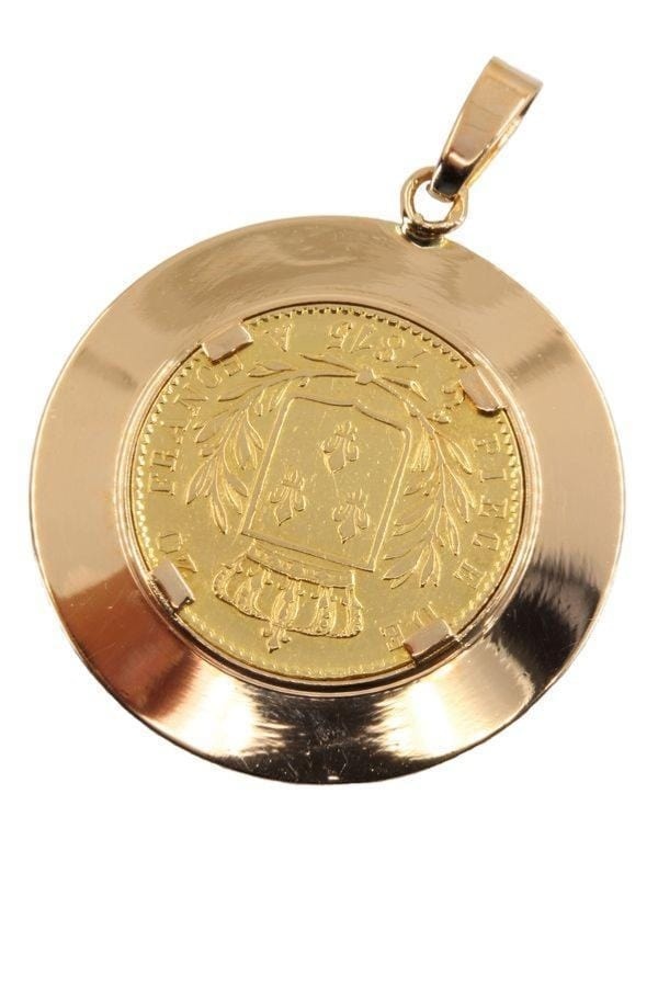 Louis XVIII coin pendant - . Görsel